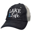 Lake Life Distressed Trucker Hat -368