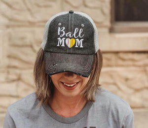 Ball Mom Half Baseball Half Softball Baseball MOM Softball MOM Hat -272