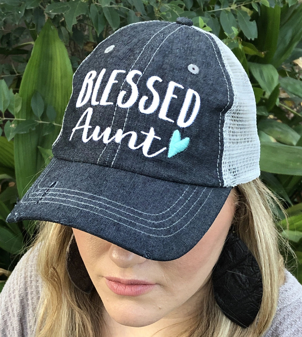 Blessed Aunt Embroidered Hat Cap
