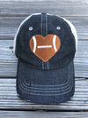 Football HEART Love Football Mom Grandma Embroidered Hat Football Mom Hat