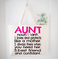Aunt Definition Tote Bag Gift Bag
