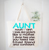 Aunt Definition Tote Bag Gift Bag