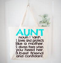 Aunt Definition Tote Bag Gift Bag