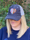 Football Baseball Heart Half Football Mom Half Baseball MOM Mesh Embroidered MESH Hat Baseball Football Mom Trucker Cap Trucker Hat -318