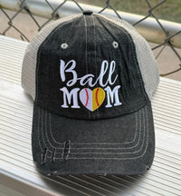 Ball Mom Half Baseball Half Softball Baseball MOM Softball MOM Hat -272