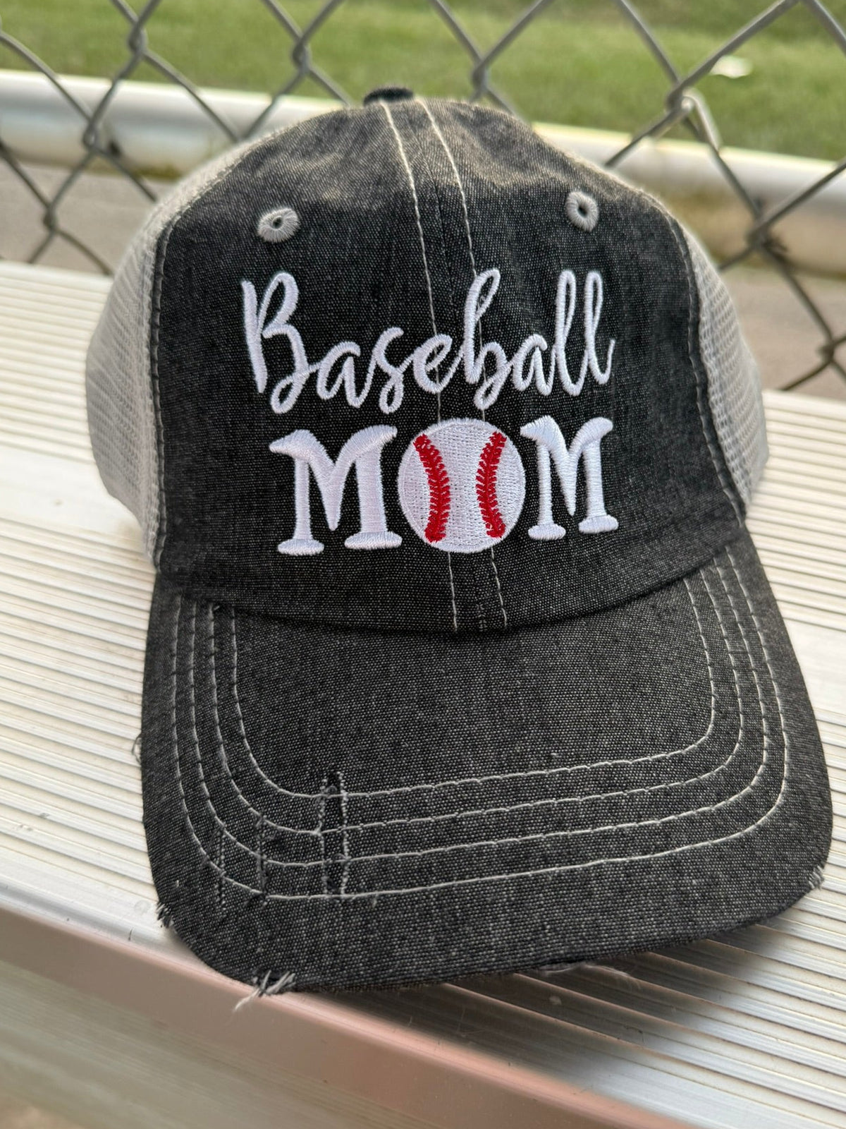 Baseball Mom Mesh Embroidered MESH Hat Trucker Hat Cap -204