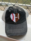 Football Baseball Heart Half Football Mom Half Baseball MOM Mesh Embroidered MESH Hat Baseball Football Mom Trucker Cap Trucker Hat -318