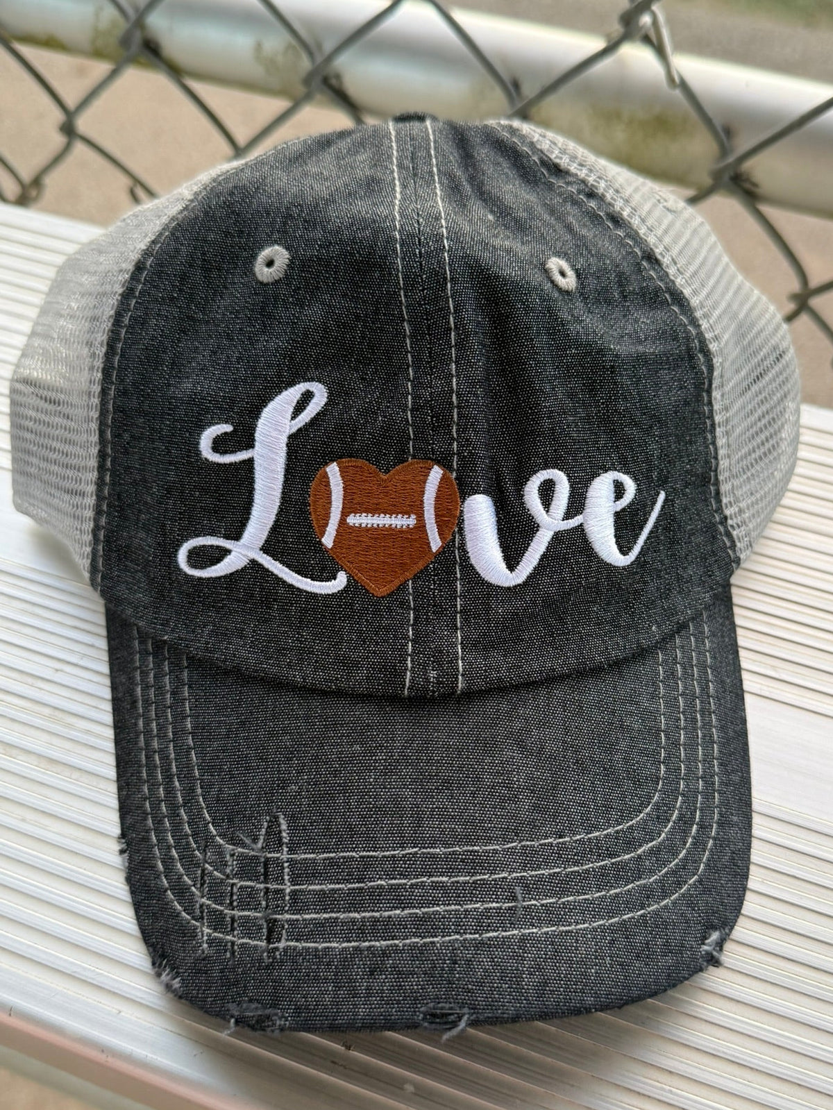 Football Love Football Mom Grandma Embroidered Hat Baseball Football -288