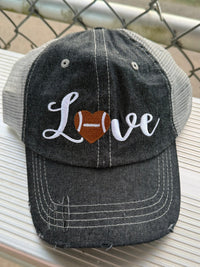 Football Love Football Mom Grandma Embroidered Hat Baseball Football -288