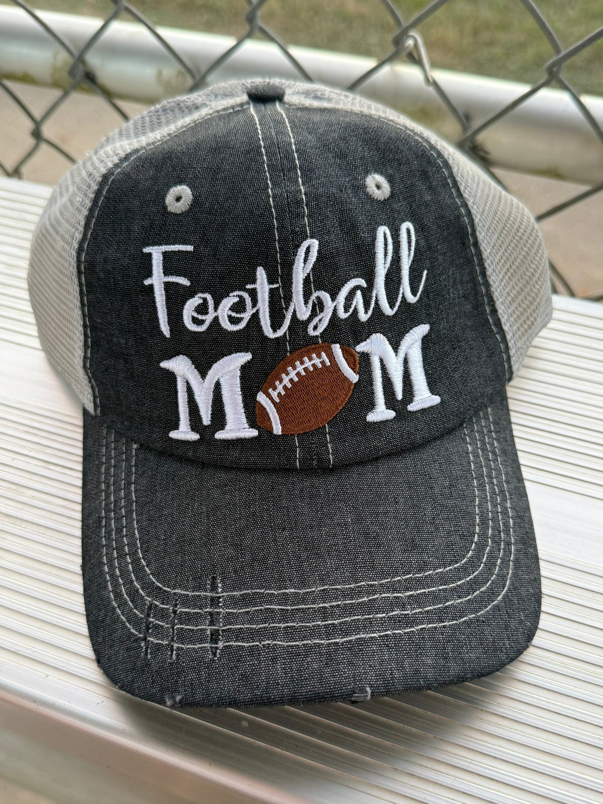Football MOM Embroidered Hat