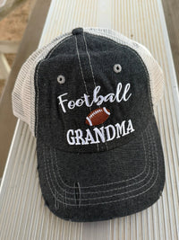 Football Grandma Mesh Embroidered MESH Hat Trucker Hat Cap -306