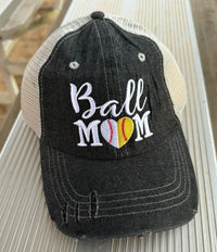 Ball Mom Half Baseball Half Softball Baseball MOM Softball MOM Hat -272