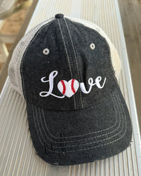 Love Baseball Mom Mesh Embroidered MESH Hat Cap -220