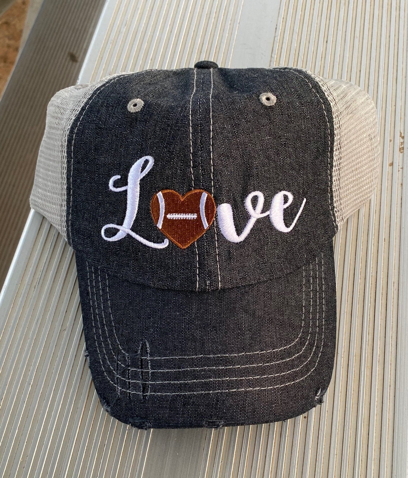 Football Love Football Mom Grandma Embroidered Hat Baseball Football -288