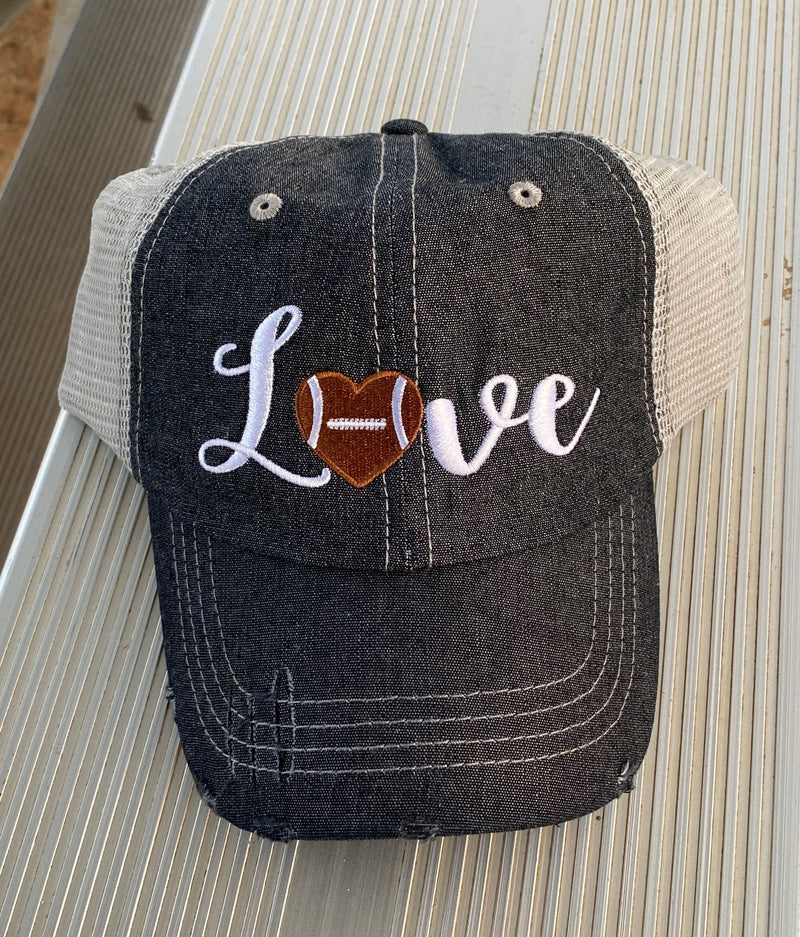 Football Love Football Mom Grandma Embroidered Hat Baseball Football -288