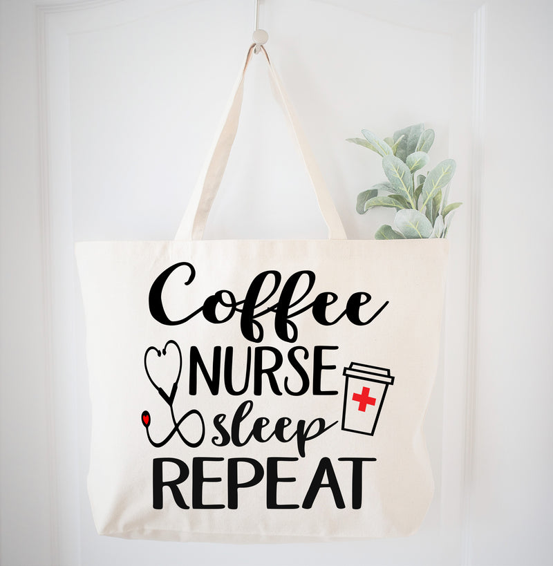Coffee Nurse Sleep Repeat Nursing Tote Bag Gift Bag