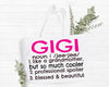 Gigi Definition Tote Bag Gift Bag