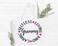 Grammy - Caring Selfless Loving Kind Tote Bag Gift Bag