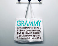 Grammy Definition Tote Bag Gift Bag