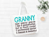 Granny Definition Tote Bag Gift Bag