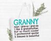 Granny Definition Tote Bag Gift Bag