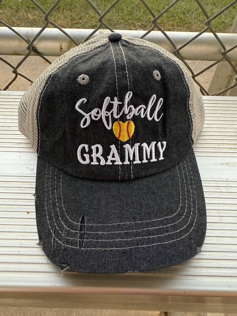 Softball Grammy Mesh Embroidered MESH Hat Trucker Hat Cap -254