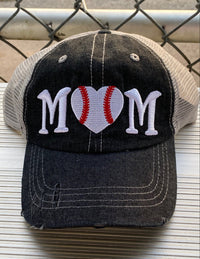 Baseball MOM Baseball Mom Mesh Embroidered MESH Hat Trucker Hat Cap -208