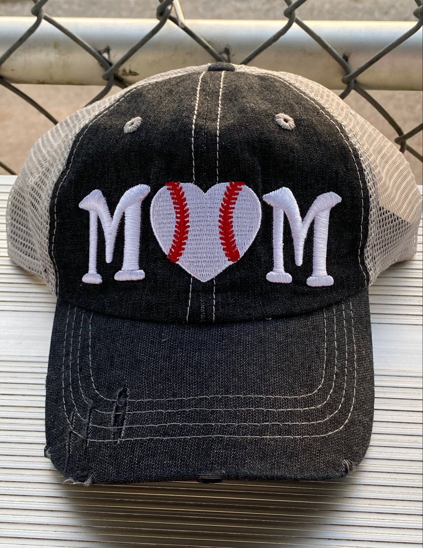 Baseball MOM Baseball Mom Mesh Embroidered MESH Hat Trucker Hat Cap -208