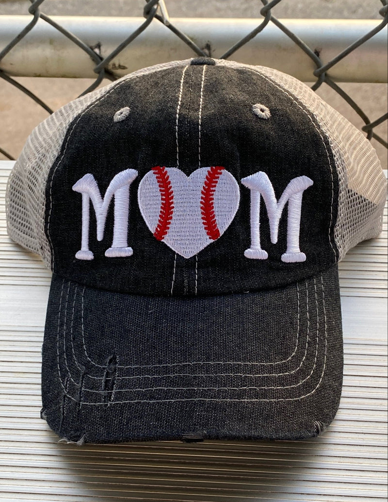 Baseball MOM Baseball Mom Mesh Embroidered MESH Hat Trucker Hat Cap -208