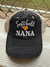 Softball Nana Mesh Embroidered MESH Hat Trucker Hat Cap -250