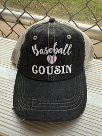 Baseball Cousin Mesh Embroidered MESH Hat Trucker Hat Cap -230
