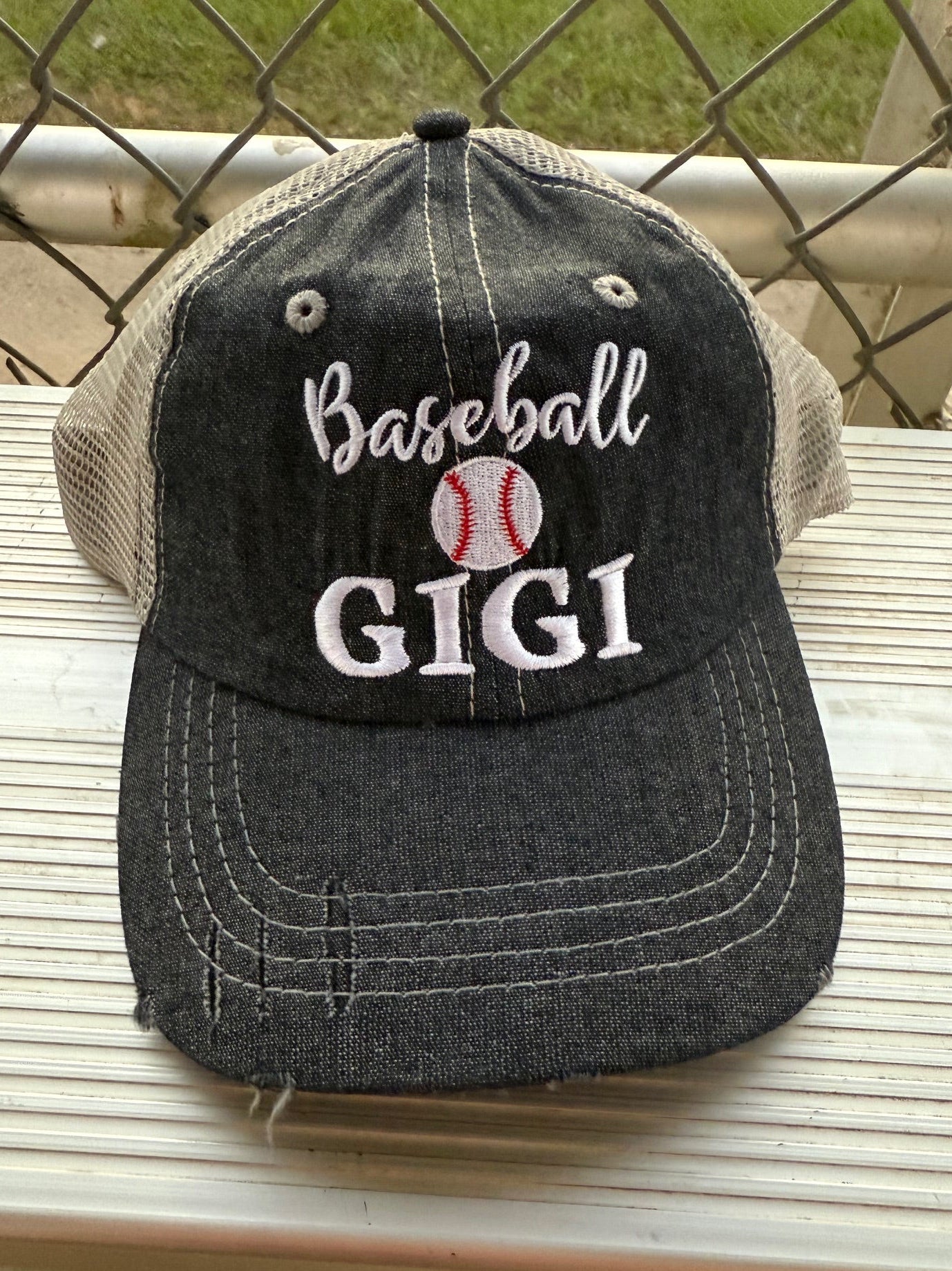 Baseball Gigi Grandma Mesh Embroidered MESH Hat Trucker Hat Cap -216