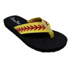 Softball Rhinestone Embroidered Flip Flops Softball Mom Flip Flops Softball Slippers COCOMO SOUL