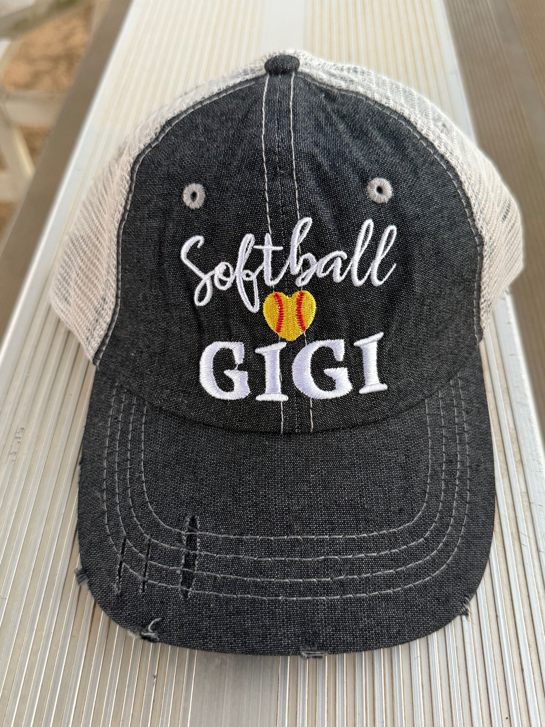 Softball Gigi Mesh Embroidered MESH Hat Trucker Hat Cap