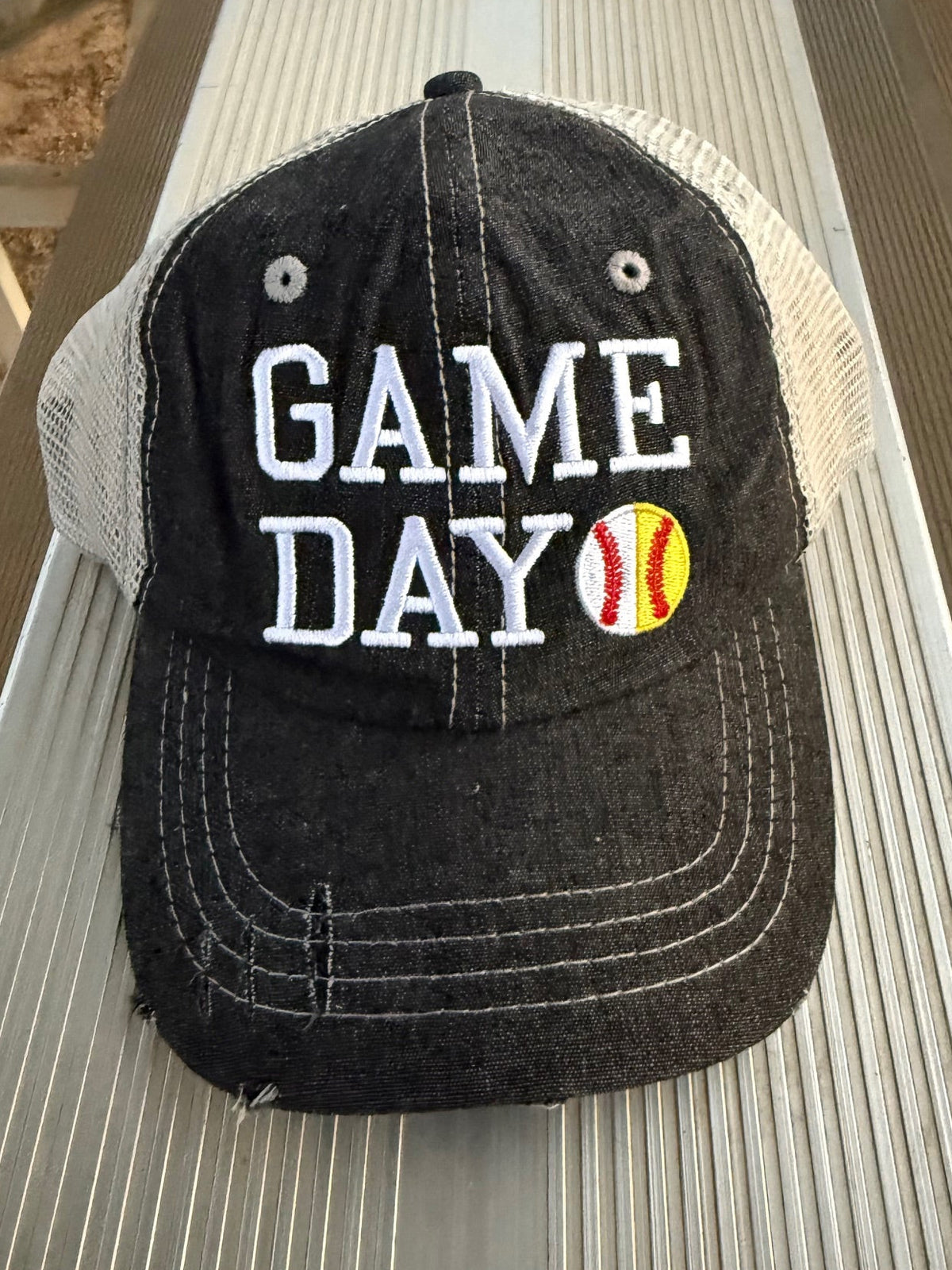Game Day Ball Mom Half Baseball Half Softball Baseball MOM Softball MOM Hat -280