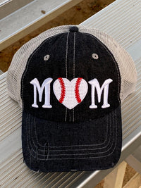 Baseball MOM Baseball Mom Mesh Embroidered MESH Hat Trucker Hat Cap -208
