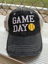 Game Day Softball MOM Hat Softball LOVE Softball MOM Softball Grandma Mimi Gigi Nana Aunt Sister Mesh Embroidered MESH Hat Trucker Hat Cap
