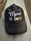 Mom of Both Softball Baseball MOM Mesh Embroidered MESH Hat Baseball Mom Trucker Cap Trucker Hat