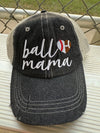 Ball Mama Heart Half Football Mom Half Baseball MOM Mesh Embroidered MESH Hat Baseball Football Mom Trucker Cap Trucker Hat -320