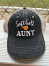 Softball Aunt Mesh Embroidered MESH Hat Trucker Hat Cap-244