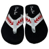 Rhinestone Baseball Embroidered Baseball Flip Flops Sandals Slippers