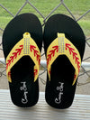 Softball Rhinestone Embroidered Flip Flops Softball Mom Flip Flops Softball Slippers COCOMO SOUL