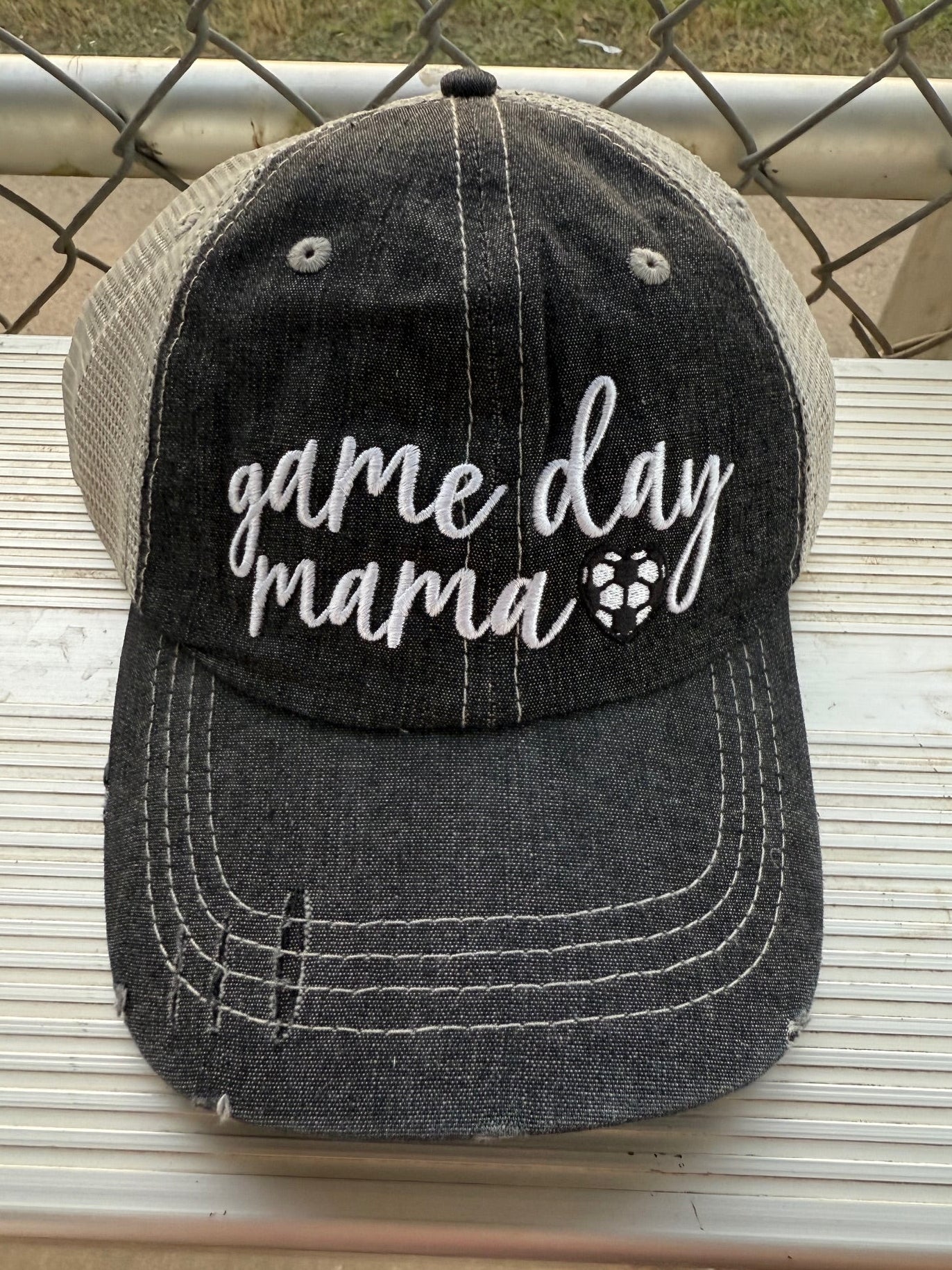 Cocomo Soul Game Day Mama Soccer Mom MESH Embroidered Hat  -334