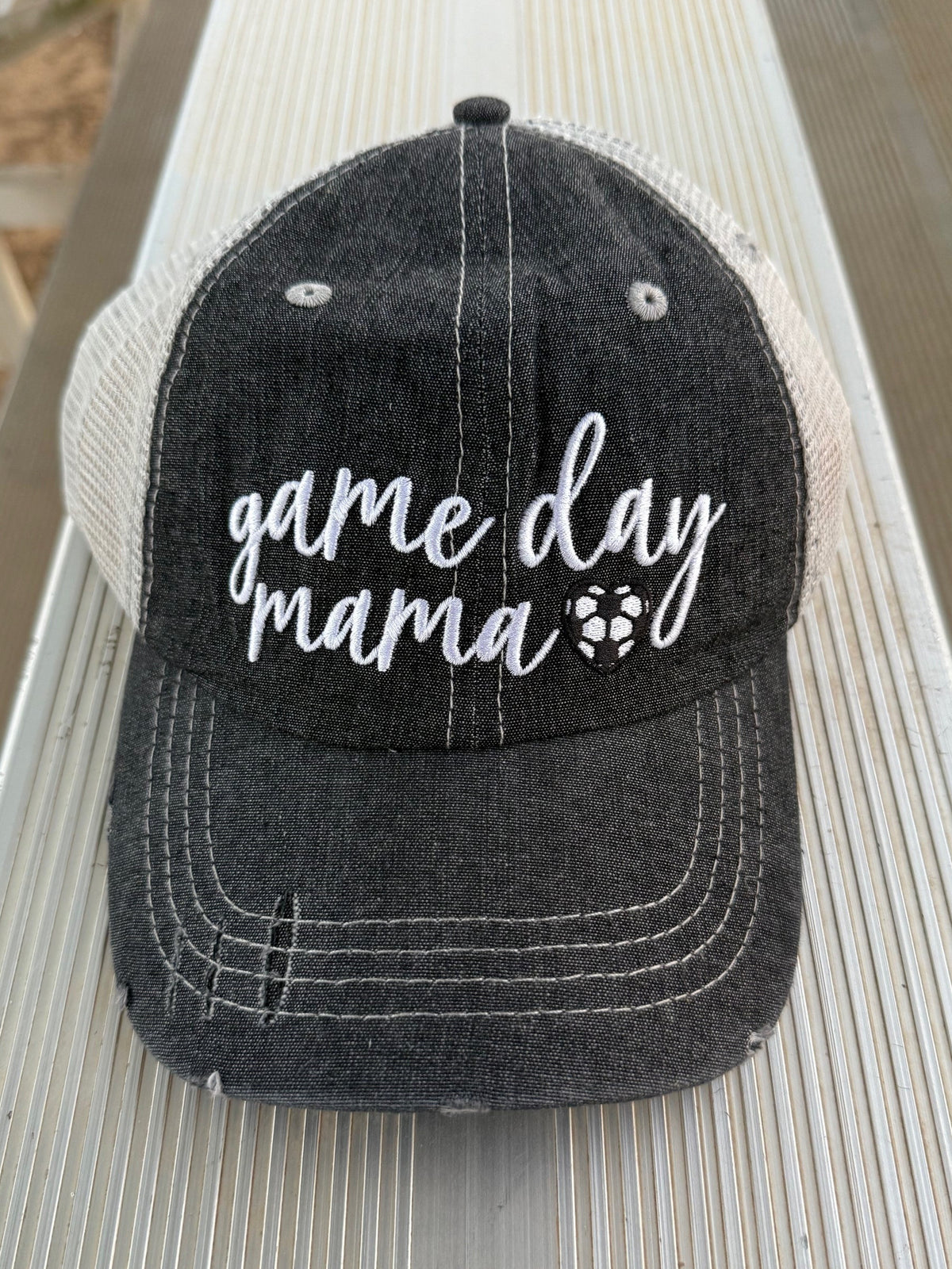 Cocomo Soul Game Day Mama Soccer Mom MESH Embroidered Hat -334