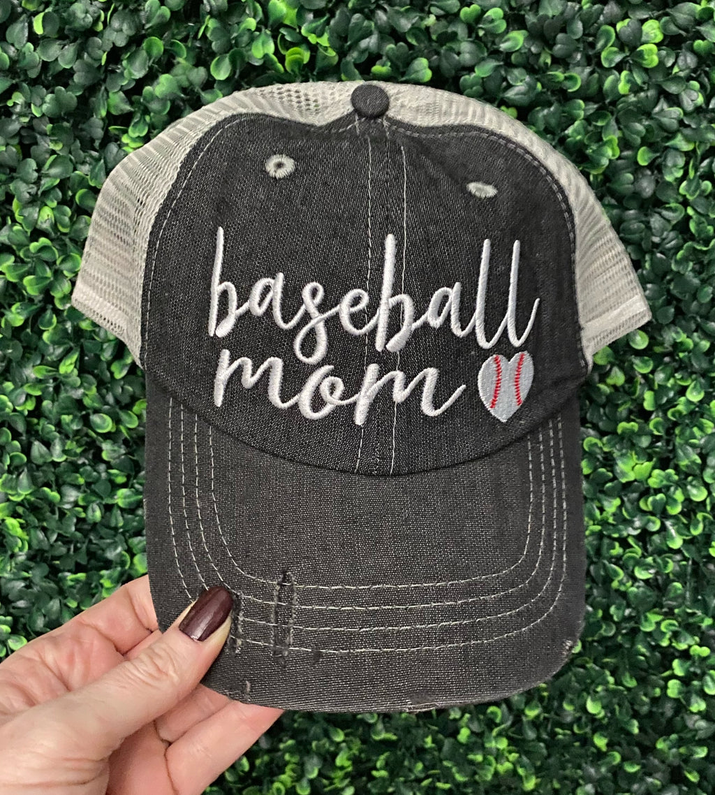 Baseball Mom Mesh Embroidered MESH Hat Trucker Hat Cap