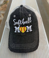 Softball MOM Hat Softball LOVE Softball MOM Embroidered MESH Hat Trucker Hat Cap -238