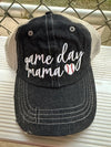 Game Day Mama Baseball Mom Mesh Embroidered MESH Hat Trucker Hat Cap -232