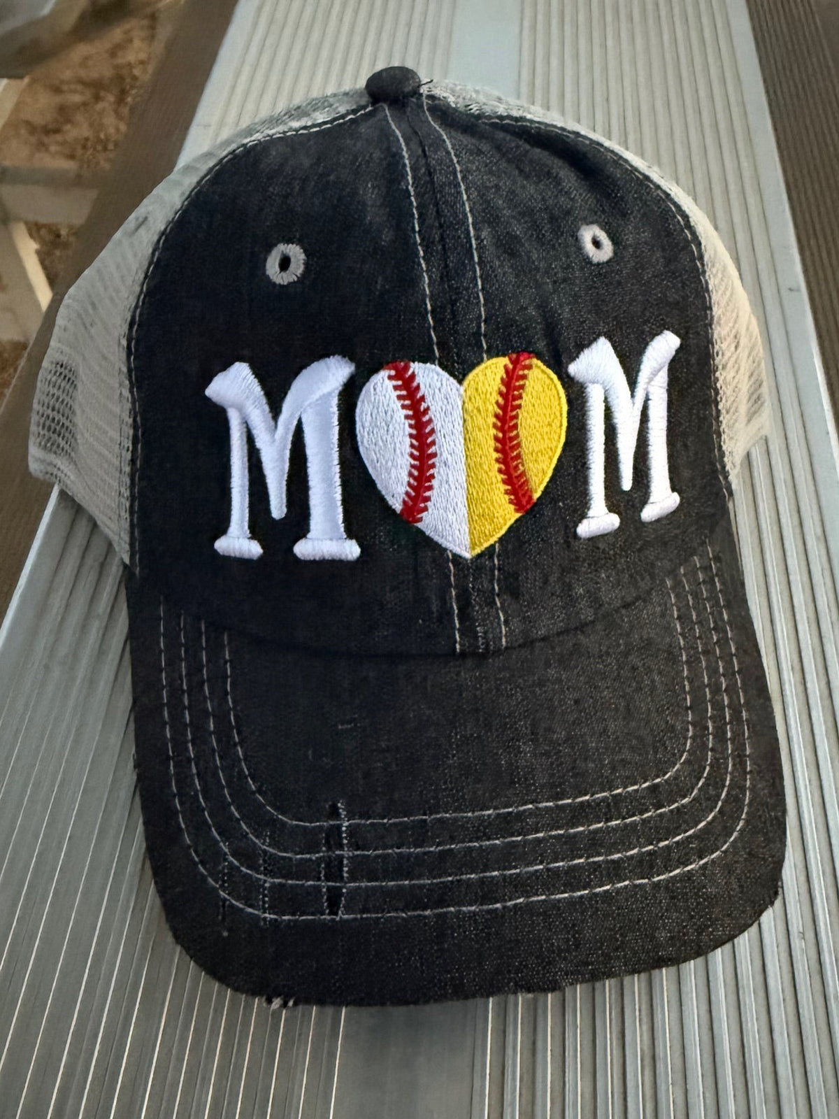 Ball Mom Half Baseball Half Softball Baseball MOM Softball MOM hat -274