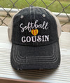 Softball Cousin Mesh Embroidered MESH Hat Trucker Hat Cap