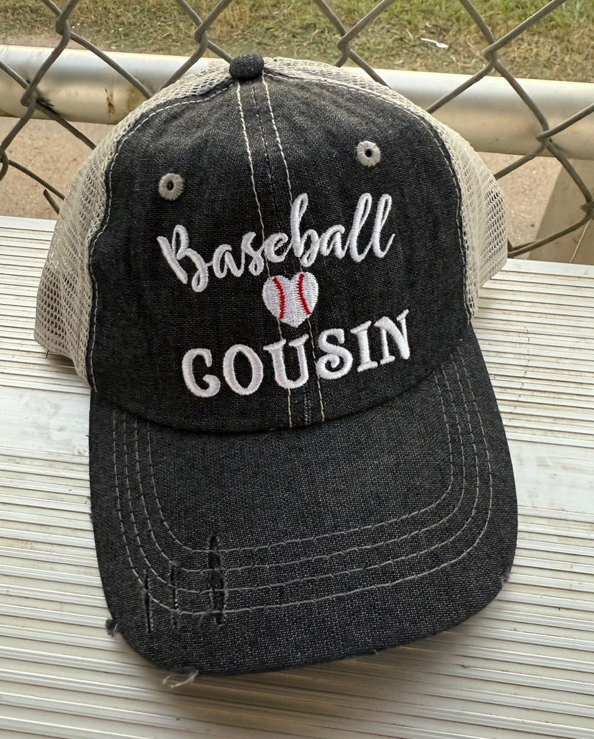 Baseball Cousin Mesh Embroidered MESH Hat Trucker Hat Cap -230